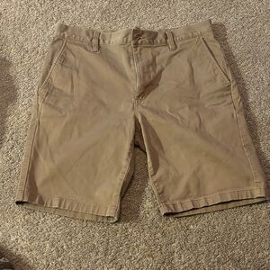 RVCA Men's Tan Flat Front Shorts